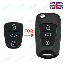 ?? 3 Button Key Fob Remote Rubber Pad Insert Hyundai i10 i20 i30 ix20 ix35 
