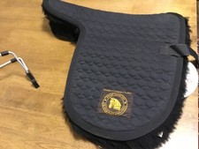 Flyde  Showing Numnah black with wool lining size 17 ins BNWT