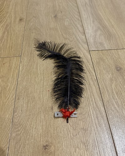 Black red feather showgirl - red,