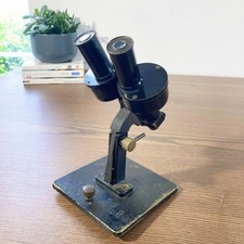 Antique Negretti & Zambra London Microscope - Vintage 1920s Optical Binoculars