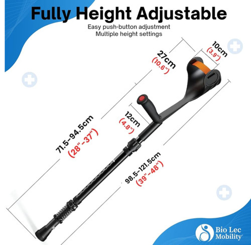 Shock absorbing elbow crutches - absorbing,