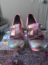 Irregular Choice Mary Jane’s T Bar Pink Lazy River Shoes Size 40