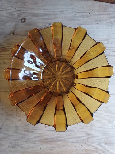 Stolzle art deco orange amber - art,