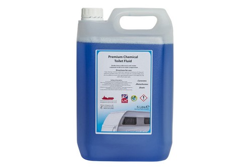 Blue chemical toilet fluid - blue,