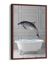 DOLPHIN IN BATHTUB PANEL WALL