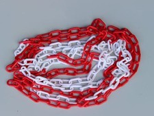 Plastic Safety Barrier Chain 5mm 5 Meters Red and White Black Yellow