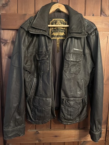 Superdry brown leather brad - leather,