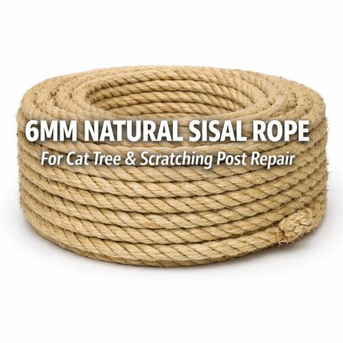 6mm natural sisal rope - sisal, cat