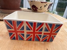 EMMA BRIDGEWATER 25 YEARS 2010 UNION JACK BUTTER DISH - BASE ONLY