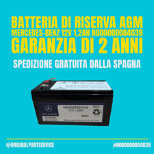 Batteria Backup AGM 12V 1.2Ah Mercedes-Benz N000000004039 Originale Garanzia 2 a