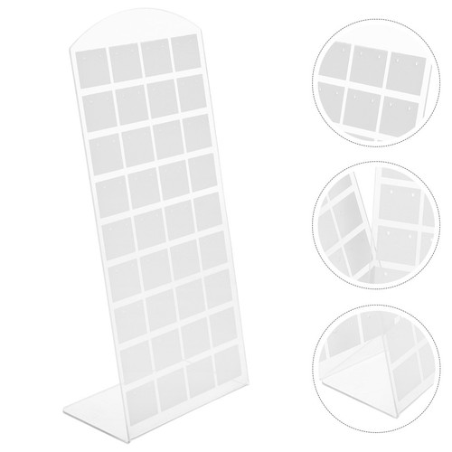 White plastic earring - white,