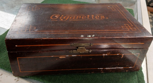 Vintage rosewood cigarette - rosewood, box
