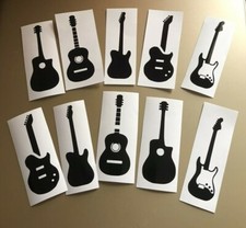 mix of 10 guitar shape decal