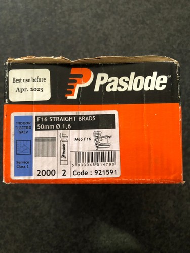 Paslode f16 straight brads - straight,