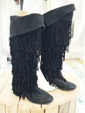 Stunning Suede Black Fringe