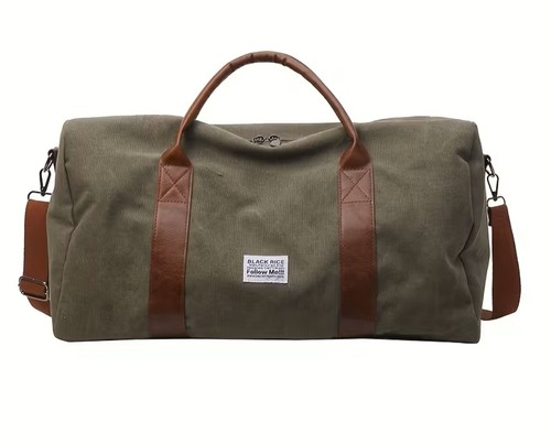 Army green canvas duffle - green, bag