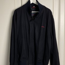 Paul & Shark Yachting Wool Bomber Jacket XXL Dark Blue Lined Vintage