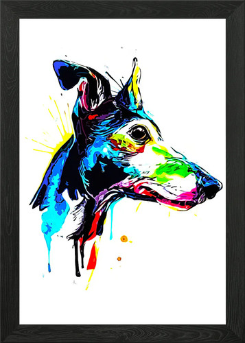 Italian greyhound framed - greyhound,