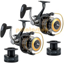2 Reels Spinning Reel Bait-feeder 3000 Sea Carp Fishing 2 Spare Spools 11BB