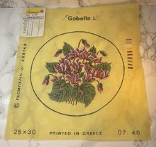 Vintage Printed Round Gobelin