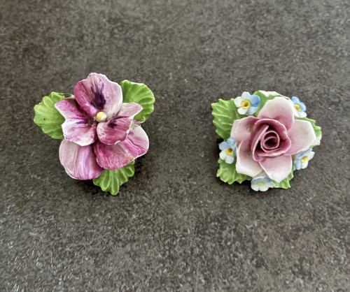 Denton china brooches both in - denton,