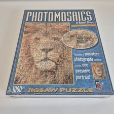 PhotoMosaics Jigsaw Puzzle 1000 Piece LION by Robert Silvers Portrait New