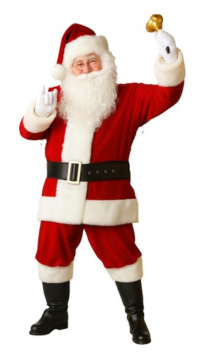 Deluxe velvet piece santa - velvet,