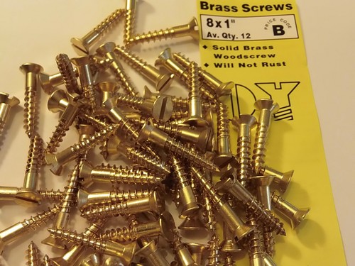Brass wood screws - brass, 8