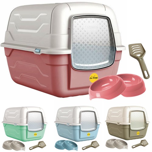 Large hooded cat litter - hooded,