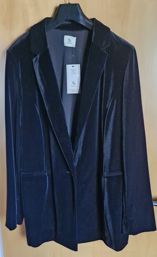 Black velvet velour - velour, blazer