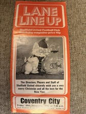 Sheffield United v Coventry City Division 1 Programme 20th December 1974.
