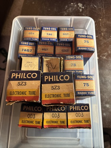 Lot antique radio tube - lot,