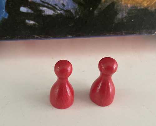 Vintage wooden pawns - 2,