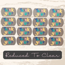 Craft Clearout - 16 Thank You Card Making Tags Embellishments Sentiments Toppers