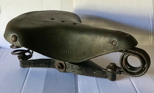 Vintage dunlop bike saddle - vintage,