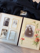 Antique Victorian Baskin Family Aylesbury Photo Album and Graduation Robe 1880s