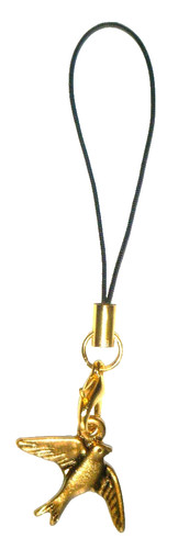Swallow bird gold tone mobile - swallow, gold-tone