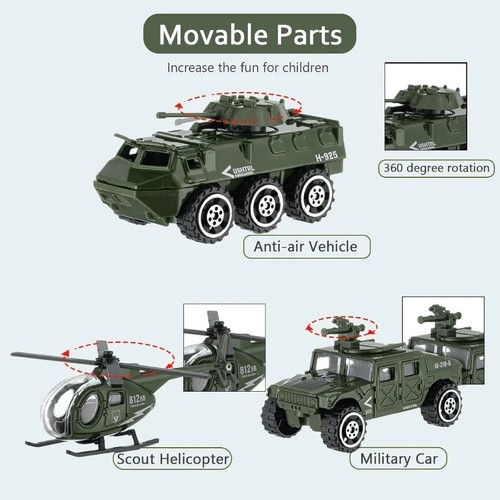 6pcs military vehicle playset - 6pcs,