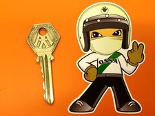 OSSA Pudding Basin Helmet Rider 2 fingered salute STICKER MAR Enduro Trials