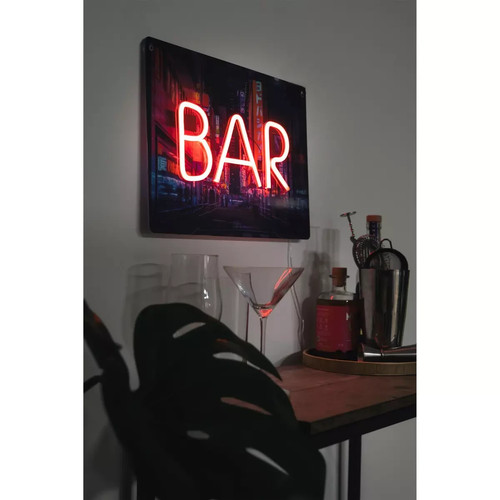 Red neon bar light - neon,