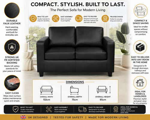 Black faux leather - faux, sofas