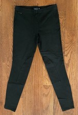 Polo Ralph Lauren Riding Pants Sz S/P Black Breeches Leggings Knee Patches