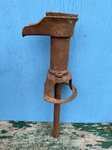 Vintage cast iron pitcher - cast,