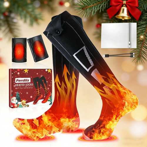 Rechargeable heated socks for - heated,