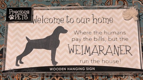 Weimaraner home sign rope - home,