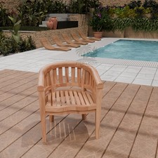 Teak Banana Garden Chairs with