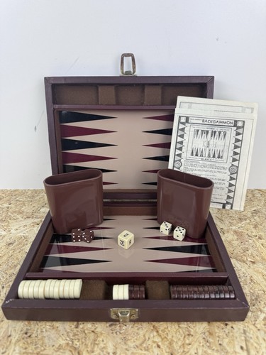 Vintage travel backgammon set - vintage,