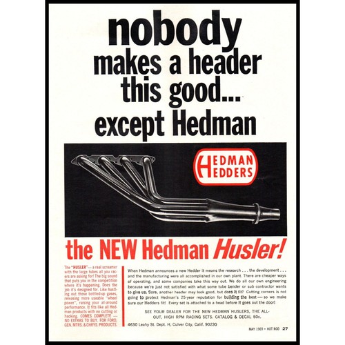1969 hedman husler headers - 1969,