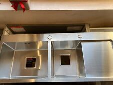 Stainless Steel Inset Kitchen Sink, Double Bowl Drainer Overflow