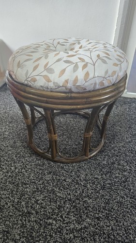 Vintage wicker pouffe - vintage,